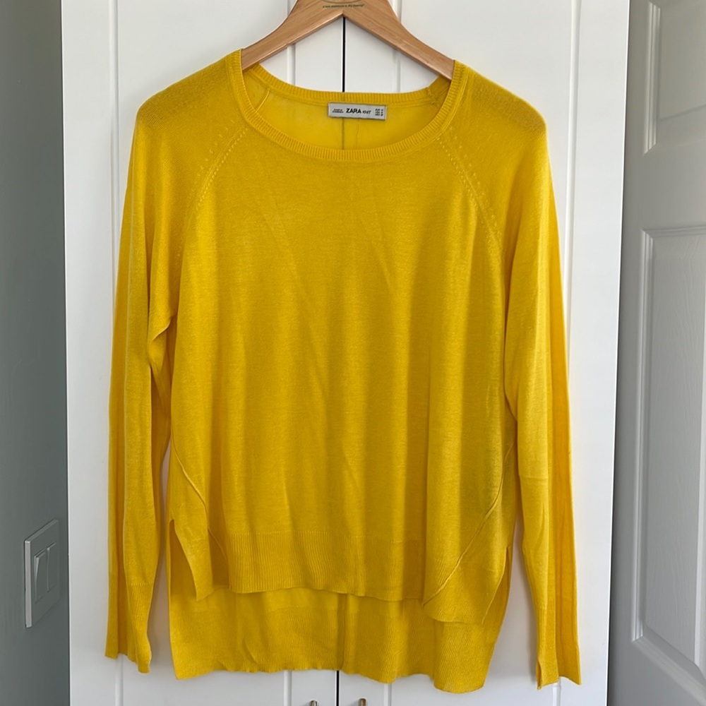 Zara Knit yellow top